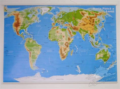 Harta Fizica A Lumii Hărţi Globuri Pământeşti Atlase șipci Pentru
