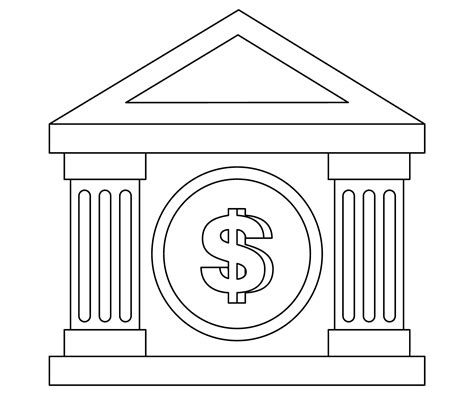 Bank Coloring Page Colouringpages