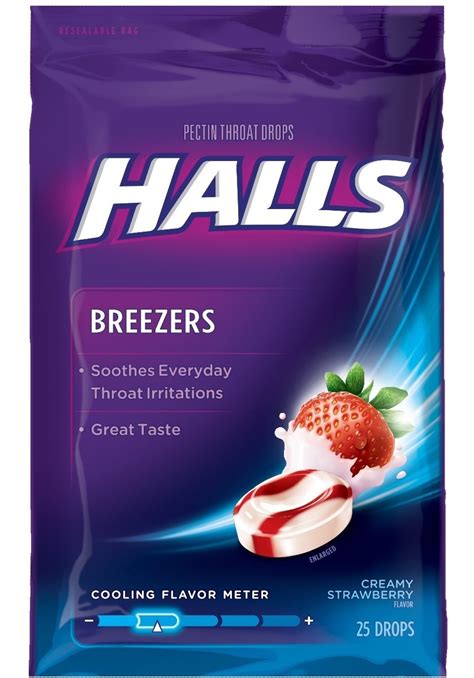 Halls Breezers Creamy Strawberry Drops Fresa Con Crema Pz Mercadolibre