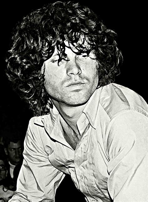 Jim Morrison On Stage Art Poster Psychedelic Rock The Doors Etsy