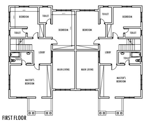 2 Bedroom Semi Detached Bungalow Floor Plans Floorplans Click