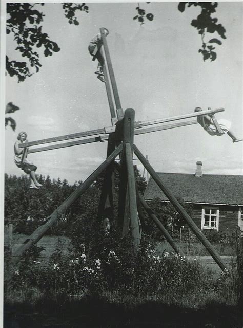 People On A Swing Finland Ca 1950s ~ Vintage Everyday