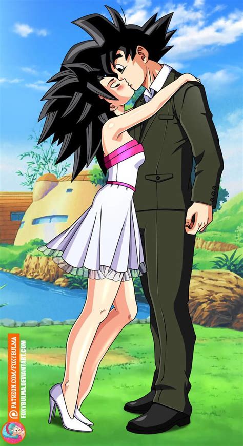 Caulifla Kiss Goku Dragon Ball Personajes De Dragon Ball Dragon