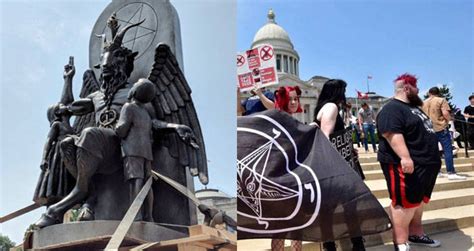 Satanic Temple Unveils 8foot Baphomet Statue At Arkansas