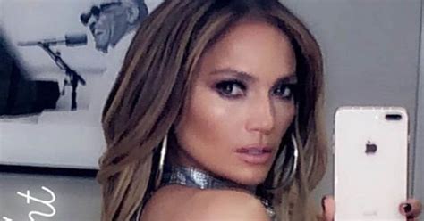 Jennifer Lopez 48 Flashes Famous Peach In Dress Slashed To Buttocks