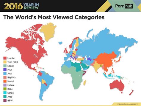 Pornhub Released A Detailed Map Of The Worlds Porn Interests