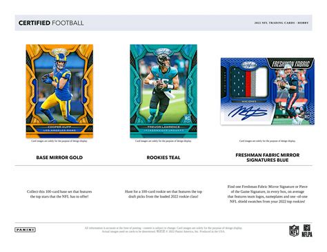 2022 Panini Certified NFL Football Cards