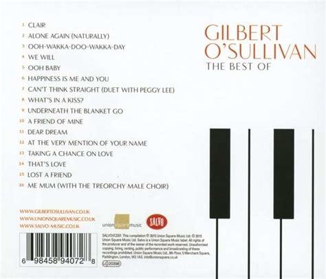 Gilbert Osullivan The Best Of Cd Jpc