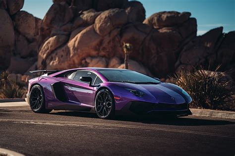 Hd Wallpaper Lamborghini Aventador Superveloce Coupe Purple 5k