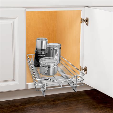 lynk roll out cabinet organizer pull out drawer under cabinet sliding shelf 11 inch wide x