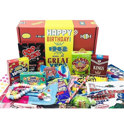 Buy Retro Candy Yum ~ 1982 40th Birthday Decade 80s Candy T Basket