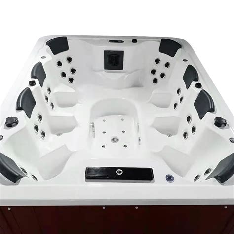 1059 Outdoor 8 Person 42 Jet Acrylic Rectangular Hot Tub With Screen
