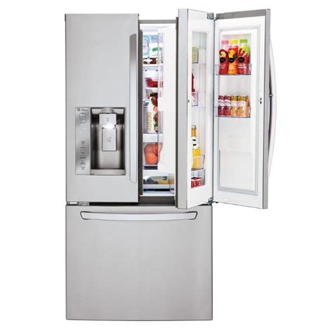 lg 24 cu ft 33 wide french door refrigerator