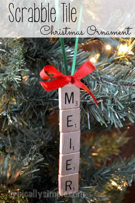 Someday Crafts Scrabble Tile Christmas Ornament
