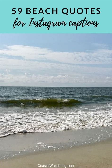 The Beach With Text Overlay That Reads 5 Beach Quotes For Instagram
