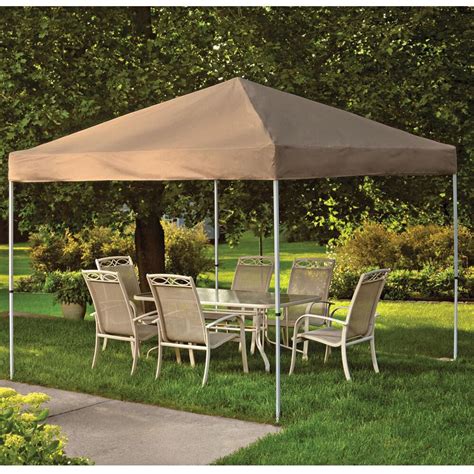 The canopy comes with its own carrying case and assembly takes just minutes. 10X10 Pro Series Pop-Up Canopy - Desert Bronze | Camping World