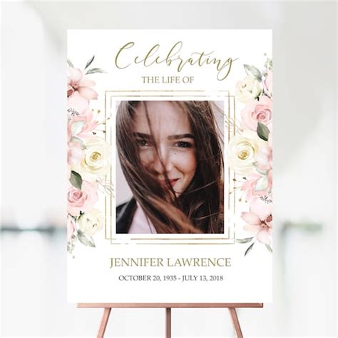 Celebration Of Life Welcome Sign Funeral Welcome Sign Etsy