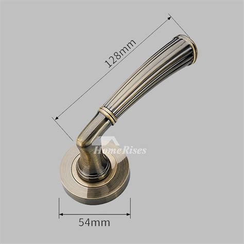 Silver Door Handles Brushed Lock Without Key Stainless Steel Interior