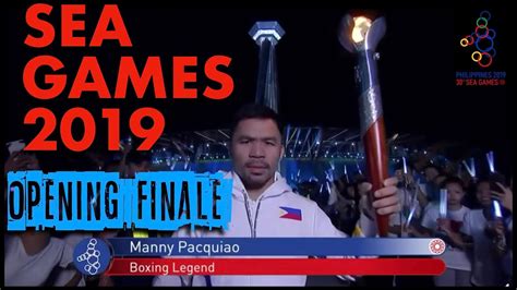 Sea Games 2019 Opening Finale Manny Pacquiao Lights The Cauldron