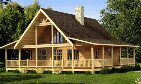 The log home also has a wrap around porch and cathedral ceilings in its design. Log Cabin Floor Plans Wrap Around Porch - House Design Ideas