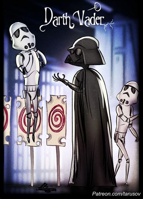 Star Wars Dans Le Style Tim Burton Par Andrew Tarusov Dessein De Dessin