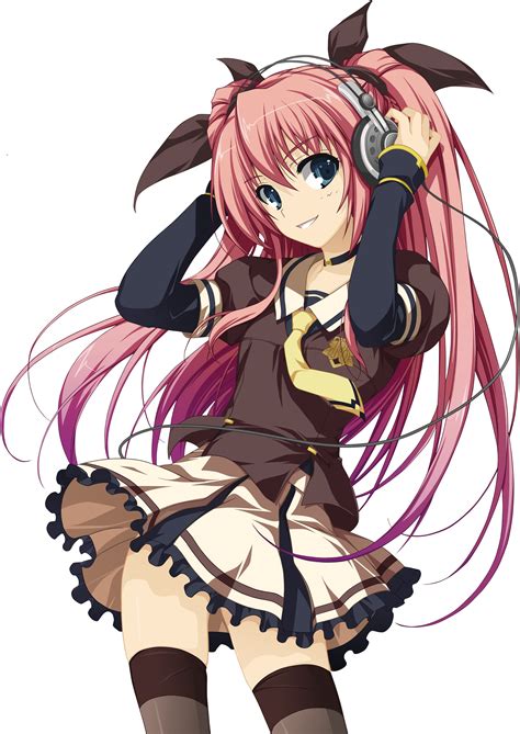 A Anime Girl With Pink Hair Anime Girl