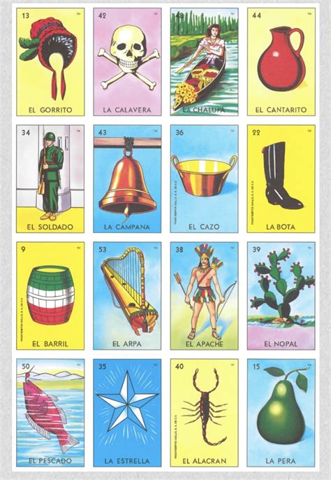 Mexican Loteria Cards The Complete Set Of Tablas Etsy Artofit