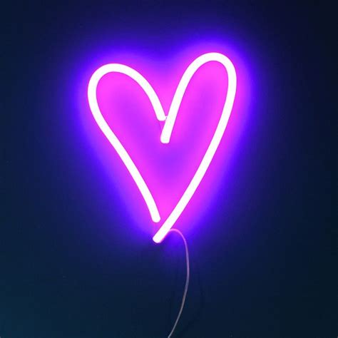 Neon Led Heart Light Neon Heart Light Heart Lights Purple Led Lights