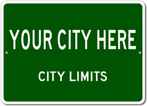 Custom City Limits Name Sign Personalized Aluminum Signs For Cities
