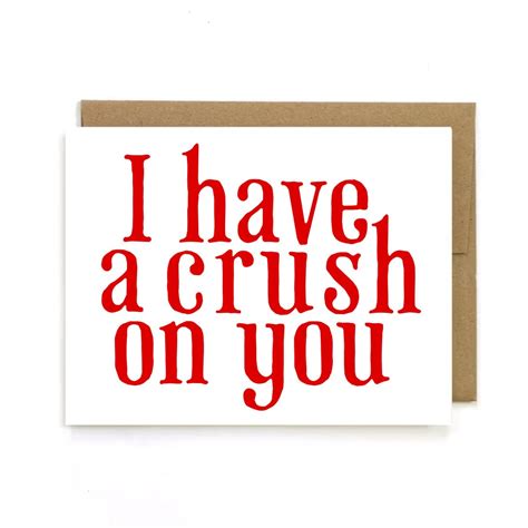 love cards i have a crush on you greeting card etsy