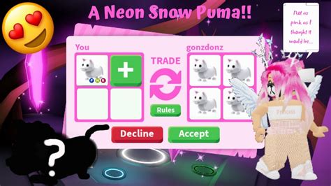 Late Night Pinkity Drinkity Neon Snow Puma Roblox Adopt Me Youtube