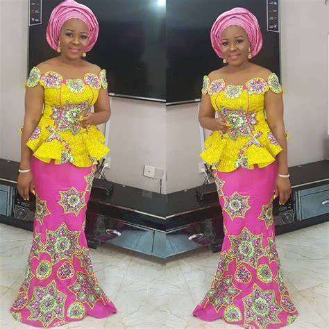 Ankara Aso Ebi Styles For Nigerian Women Skirt And Blouse Styles Dezango