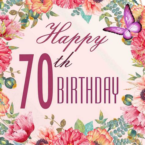 Artistic Flowers 70th Birthday Ecard Send A Charity Card Birthday