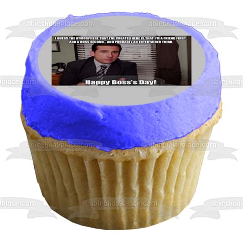 Meme The Office Michael Scott Happy Bosss Day Edible Cake Topper Imag