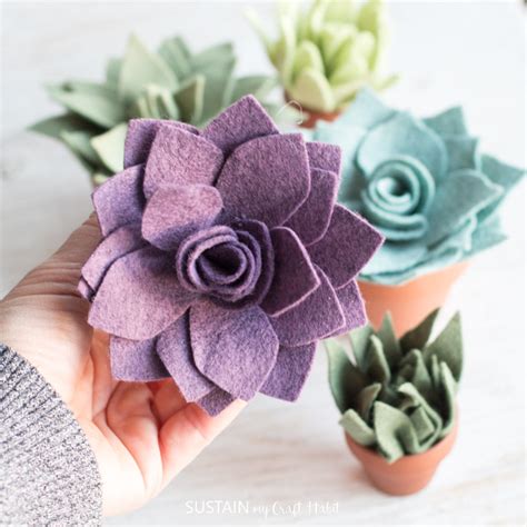 How To Make Potted Felt Succulents Sustain My Craft Habit
