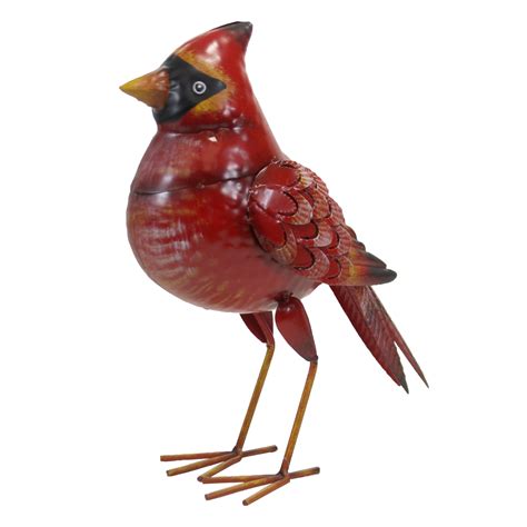 Home And Garden Cardinal Yard Statue Metal Red Bird Decor 31835615