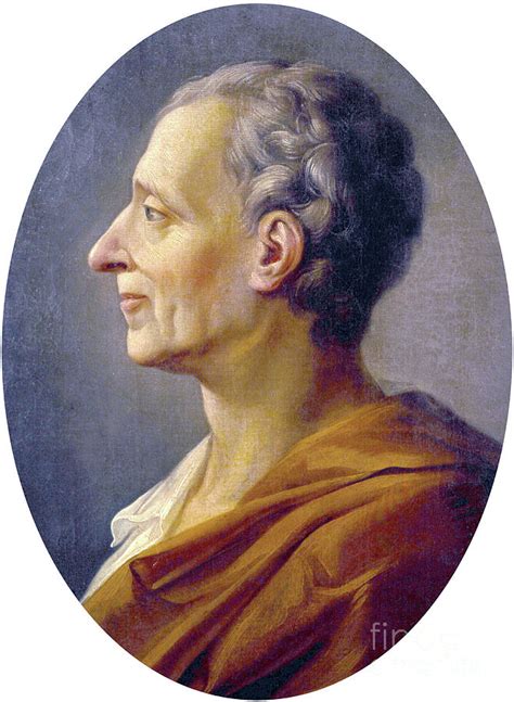 Portrait Of Charles De Montesquieu Painting By French School