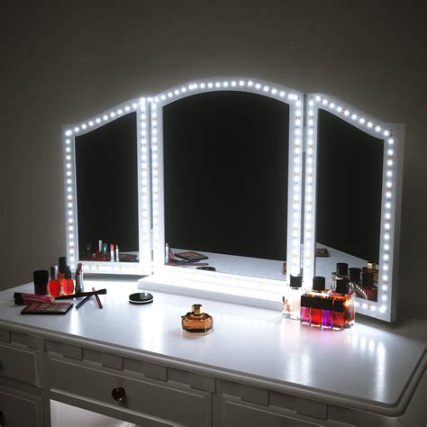 Retractable cable vanity mirror lights hollywood style diy led kit，meet different self. Pangton Villa LED Vanity Mirror Lights Kit for Makeup ...