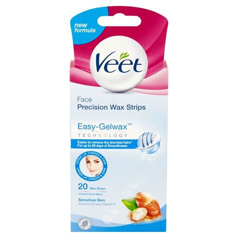 Veet Face Easy Gelwax Hair Removal Wax Strips For Sensitive Skin Pack