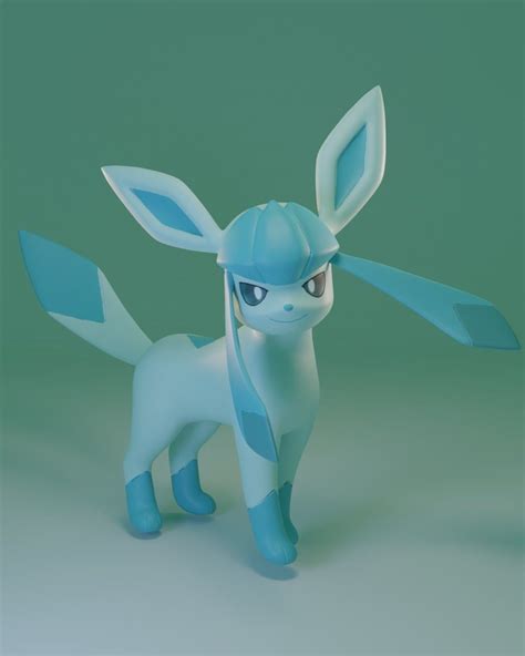 pokemon glaceon 3d model 3d printable cgtrader