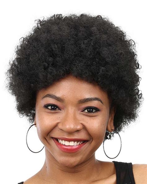 Synthetic Short Wigs For Black Women Curly Afro Kinky American With Heat Resistant Hairstyle