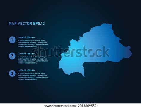 Burkina Faso Map Infographic Style On Stock Vector Royalty Free