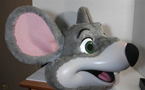 Chuck E Cheese Rockstar Walkaround Mascot Mouse Costume Head Very