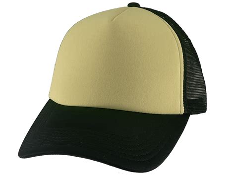 Topheadwear Low Profile Trucker Foam Mesh Hat Khakiblack