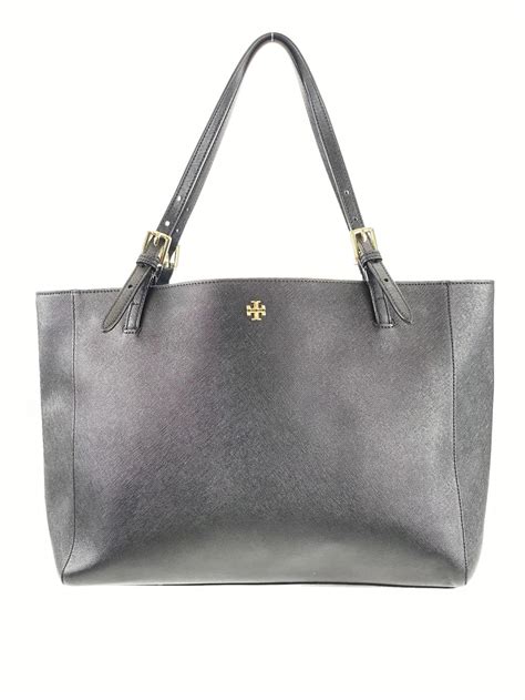 Sold Price Tory Burch York Buckle Black Saffiano Leather Tote Invalid Date Mst