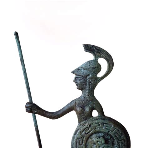 Greek Goddess Greek Key Verdigris Goddess Statue Athena Bronze Sculpture Greek Mythology