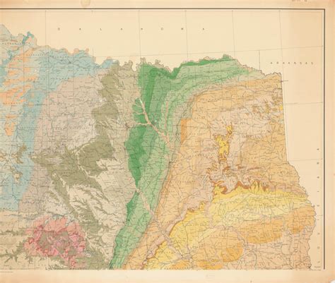 Mammoth 1937 Geologic Map Of Texas Rare And Antique Maps