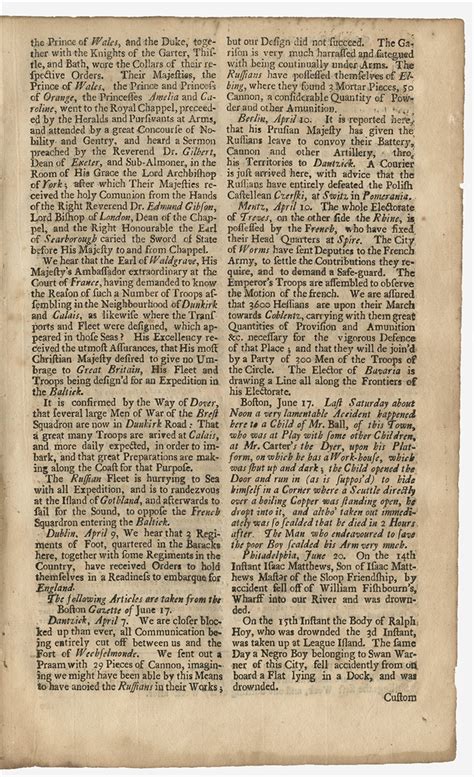 Lot John Peter Zenger Rare 1734 Issue Of New York Weekly Journal