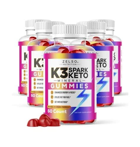 멀티비타민 5 Pack K3 Spark Mineral Gummies By Zelso Nutrition The Original K3spark Acv Formula