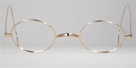 optometrist attic geneva optical gold wire rim oval antique eyeglasses